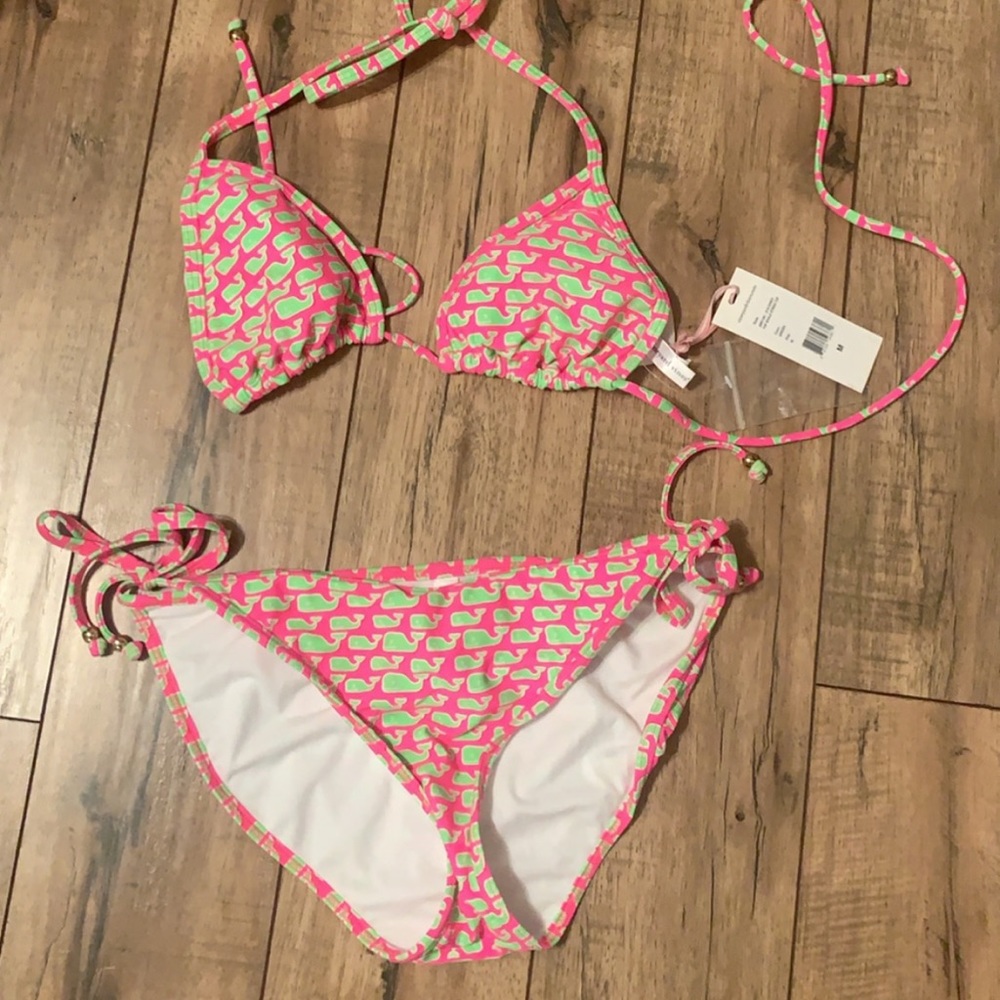 Size medium pink/green vineyard vines bikini!!
